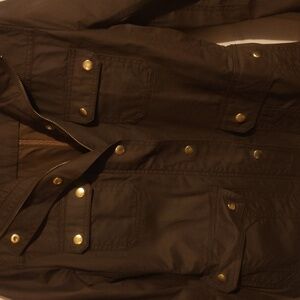 J. Crew Dark Brown Military Jacket with Gold Buttons